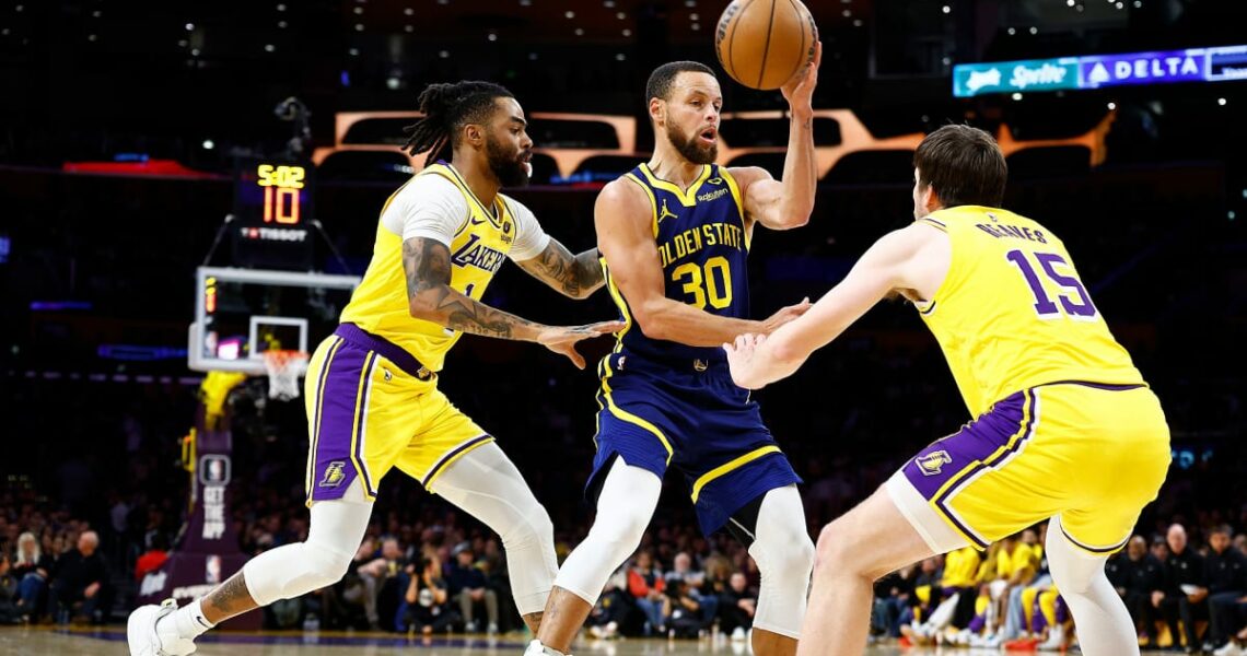 Currys Zauberpass auf Klay: 26 Warriors-Dreier zerlegen die Lakers