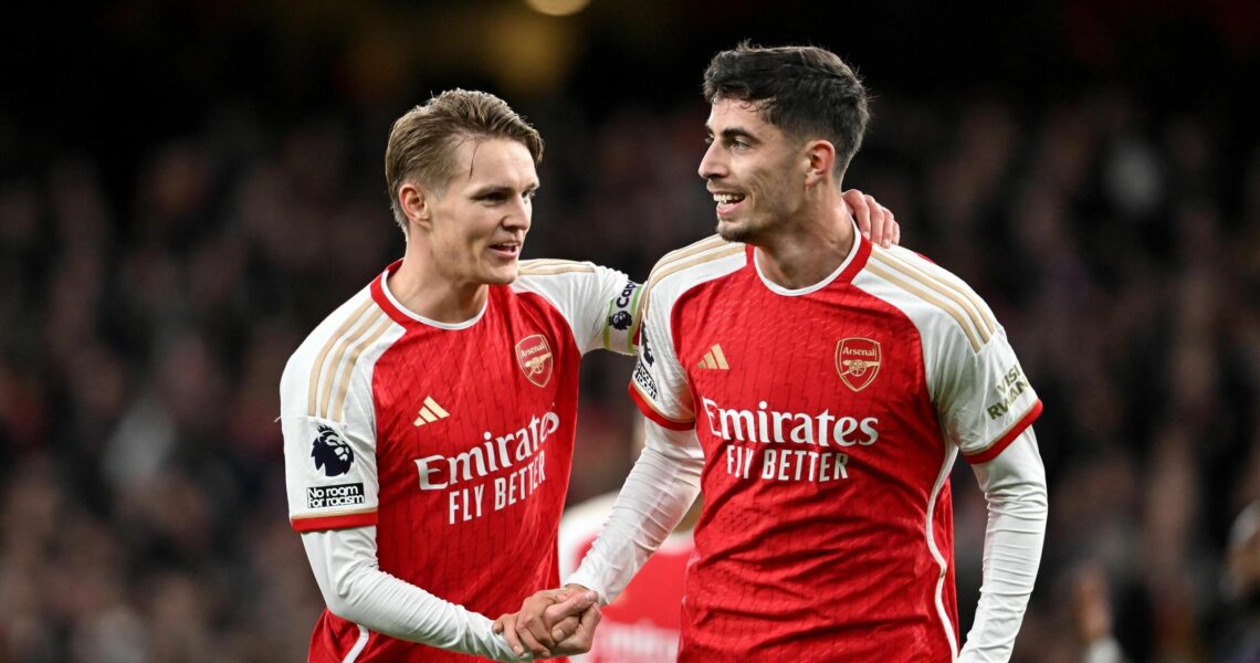 Arsenal go top of Premier League as Odegaard scores early in comfortable win
