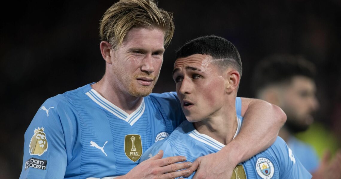 Ferdinand predicts ‘passing of the torch’ is coming between Foden and De Bruyne