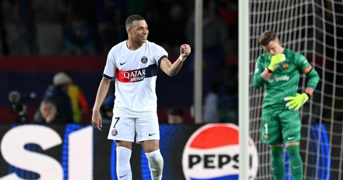 Mbappe completes stunning comeback as PSG dump out 10-man Barca in epic
