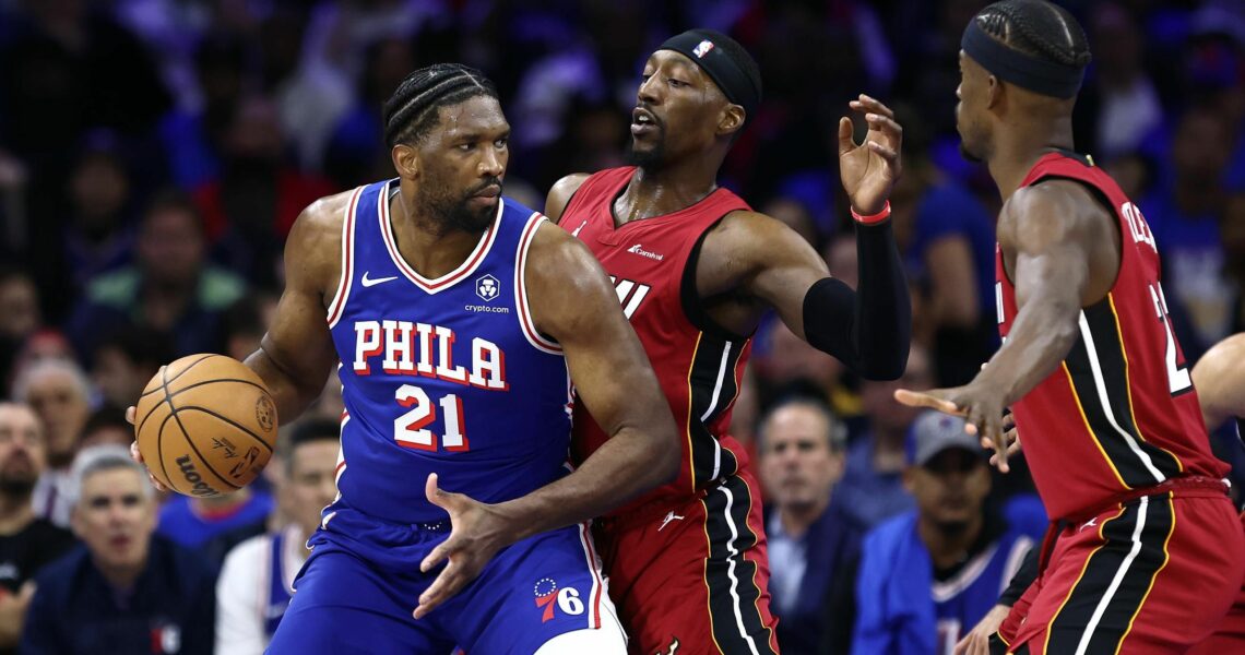 Embiid inspires 76ers fightback against Heat to reach NBA playoffs