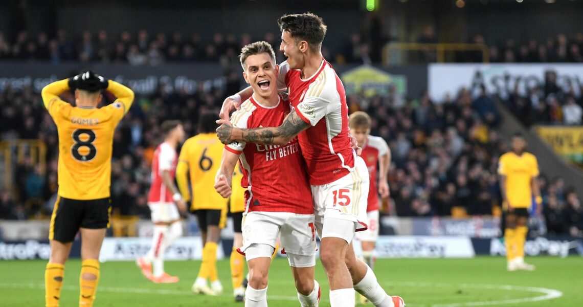 Arsenal go back top of Premier League with victory over Wolves