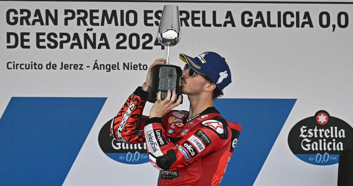 Bagnaia holds off Marquez in thrilling duel to win Spanish GP