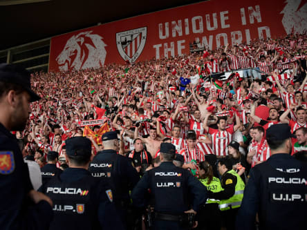 Bilbao-Fans feiern in La Cartuja