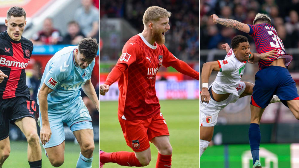 Leverkusen hat Köln, Leipzig Augsburg im Visier - und Jan-Niklas Beste (Mi.) winkt mit Heidenheim Platz 51 in der ewigen Bundesliga-Tabelle.