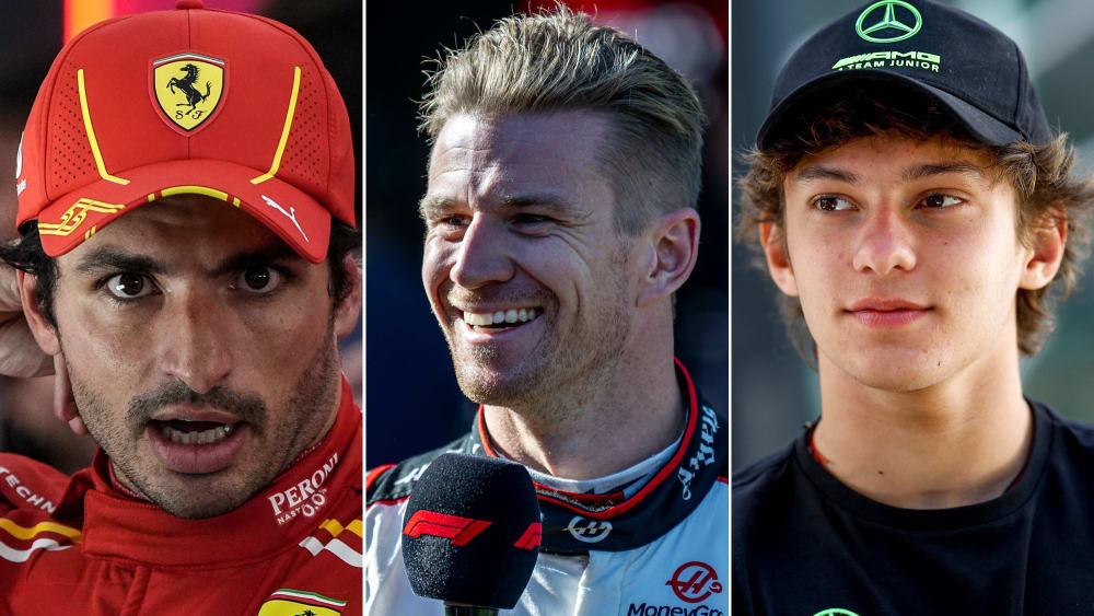 Einer ist gesichert, einer pokert, einer hofft: Nico Hülkenberg, Carlos Sainz und Andrea Kimi Antonelli.