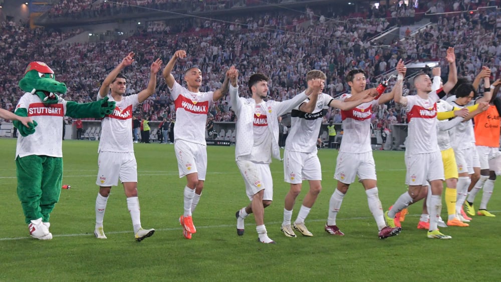 Feierlaune in Stuttgart: Der VfB steht kurz vor der Qualifikation zur Champions League.