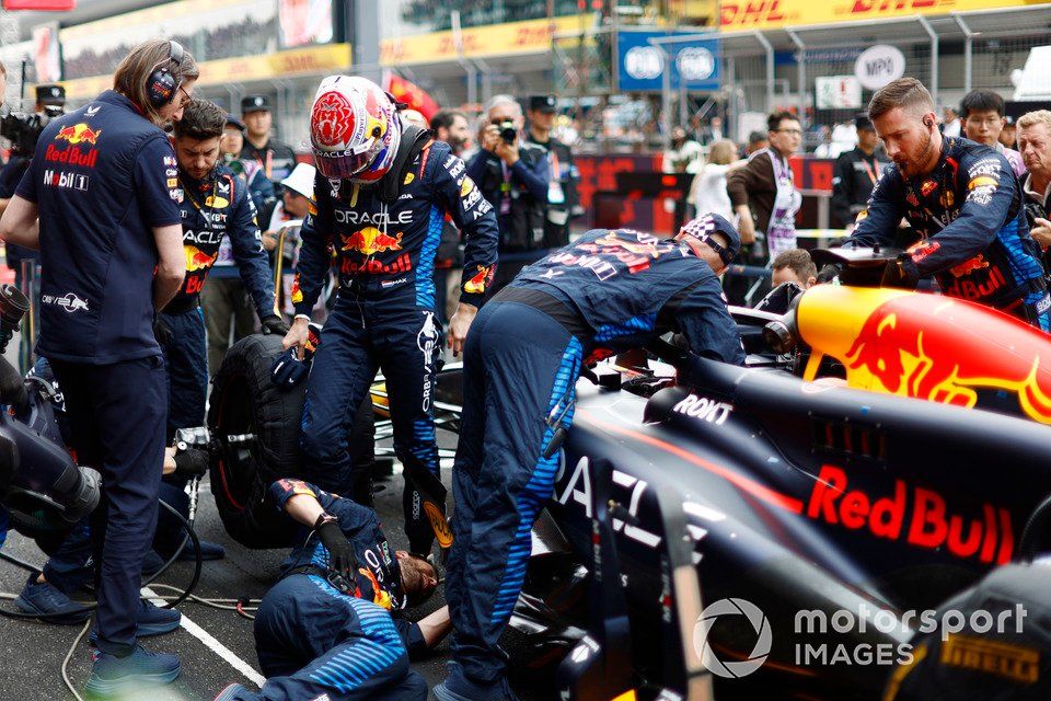 Max Verstappen, Red Bull Racing, on the grid