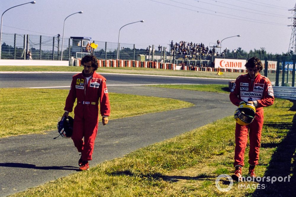 Senna and Prost had a frosty relationship while both were active, not least due to several on-track clashes