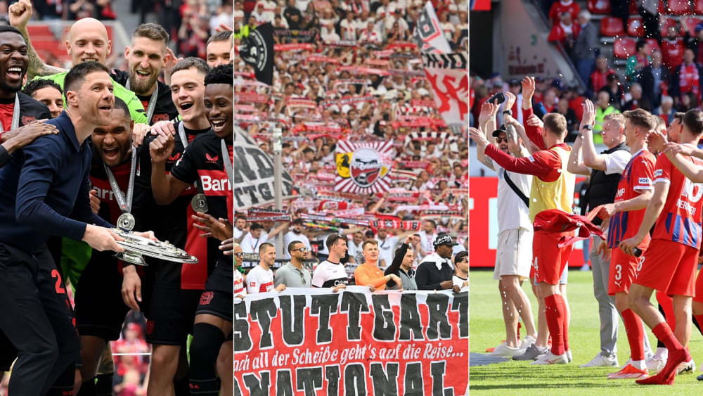 Die positiven Glanzlichter dieser Bundesliga-Saison: Meister Bayer 04 Leverkusen, Vizemeister VfB Stuttgart und der starke Aufsteiger 1. FC Heidenheim.