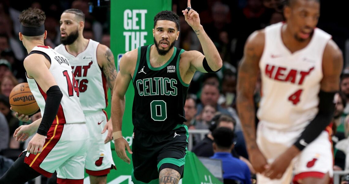 Celtics blast past Heat, Mavericks put Clippers on brink of exit in NBA playoffs