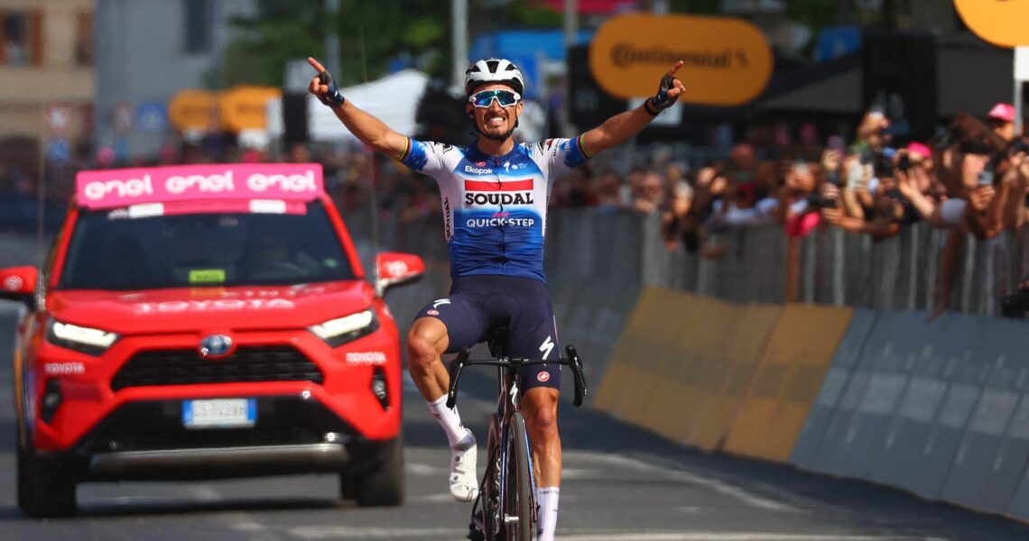 Alaphilippe surges to first-ever Giro stage win on breakneck day