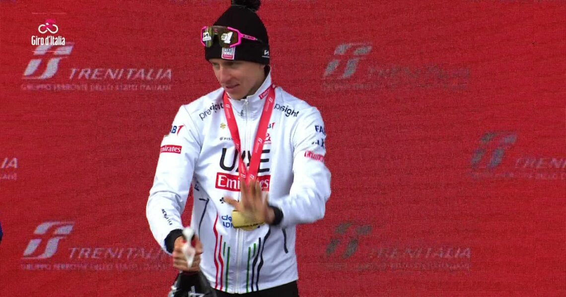 Classy Pogacar halts Prosecco celebrations as late riders finish Stage 15