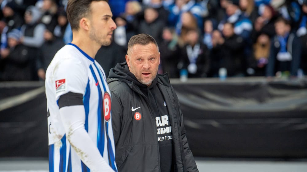 Der Trainer und sein Knipser: Pal Dardai (re.) mit Haris Tabakovic.