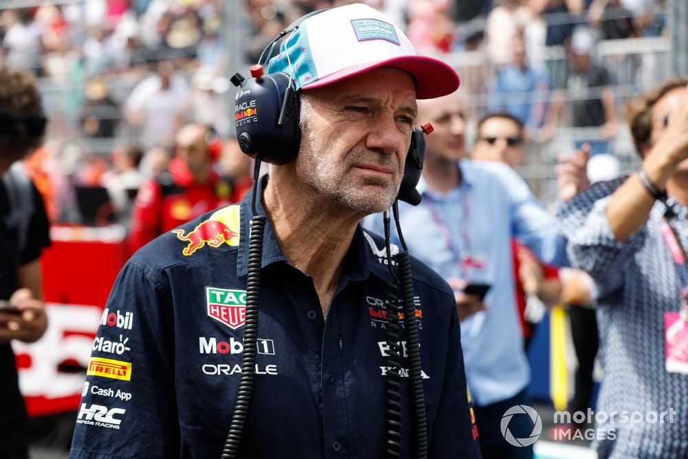 Adrian Newey, Chief Technology Officer, Red Bull Racing, on the grid