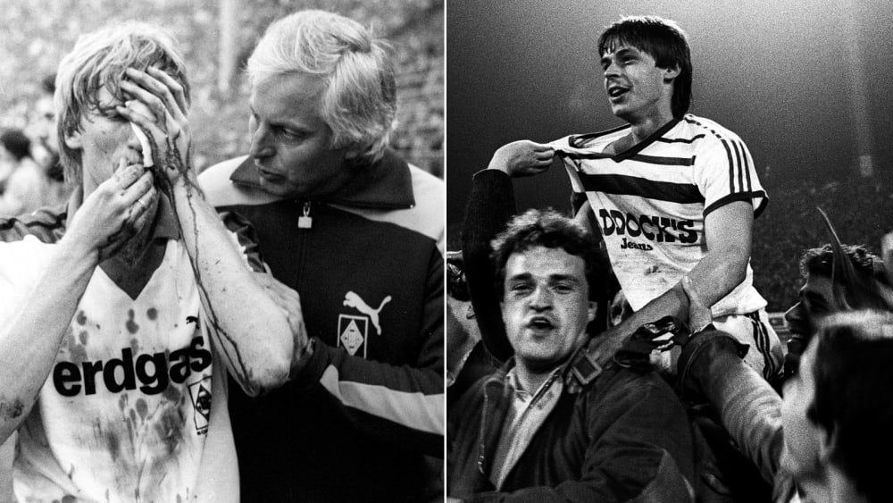 Uwe Rahn mitgenommen, Olaf Thon gefeiert: Szenen aus dem DFB-Pokal-Halbfinale 1984.
