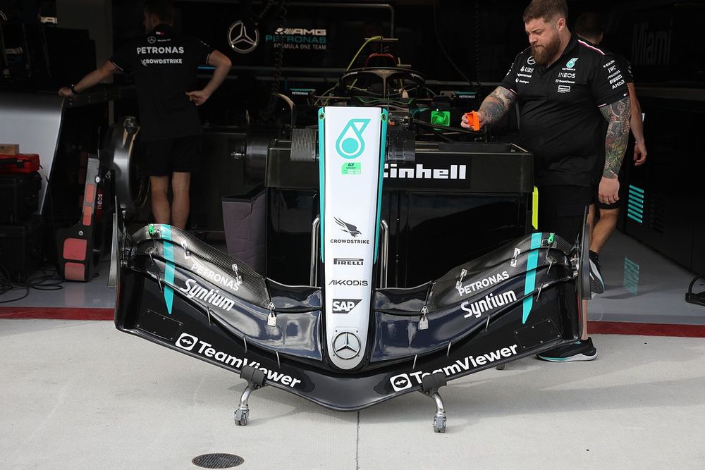 Mercedes F1 W15 front wing detail
