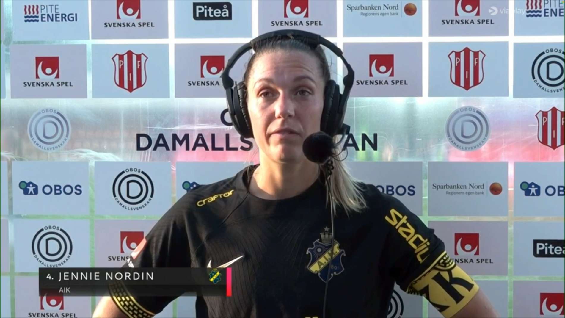 AIK:s kapten Jennie Nordin. 