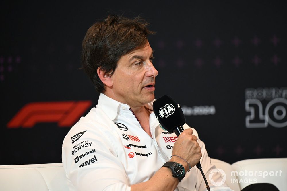 Toto Wolff, Team Principal and CEO, Mercedes-AMG F1 Team at the Press Conference 