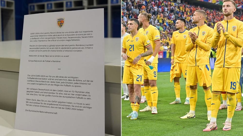 Rumänien bedankt sich bei Gastgeber Deutschland in einem Kabinen-Brief