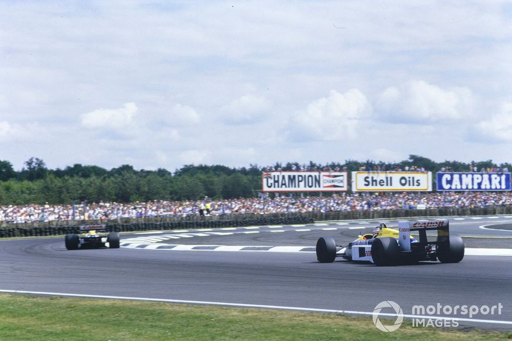 Nigel Mansell, Williams FW11B Honda, Nelson Piquet, Williams FW11B Honda