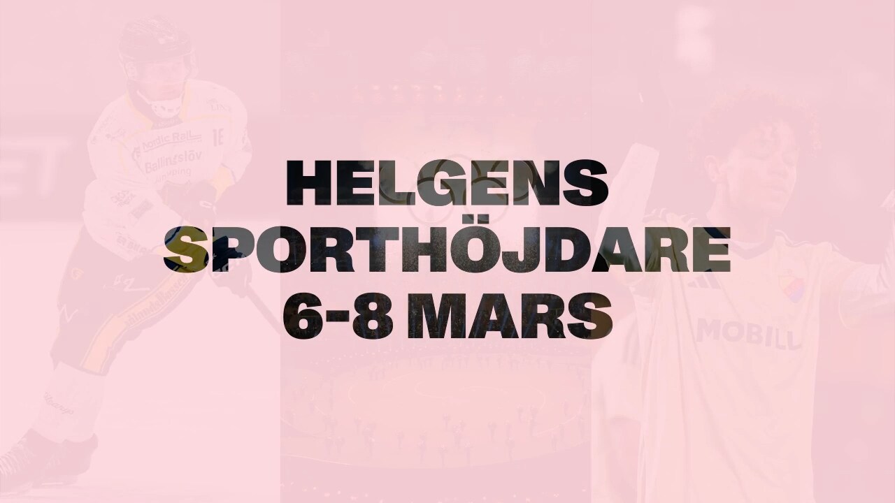 Här är helgens sporthöjdare 6-8 mars